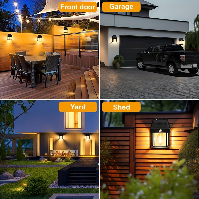 Solar Wall Lights Outdoor – Motion Sensor Dusk to Dawn LED for Yard, Door, Garden