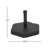 Umbrella Base With Hexagonal Shape - Black