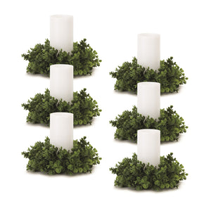 Eucalyptus-foliage-candle-ring-(set-of-6)-Candles