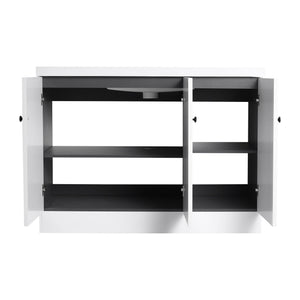 Contemporary Freestanding Bathroom Vanity With Resin Sink & Soft-Close Cabinet Doors