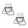 Modern-Jar-Vase-in-Meatl-Stand-(Set-of-2)-Vases