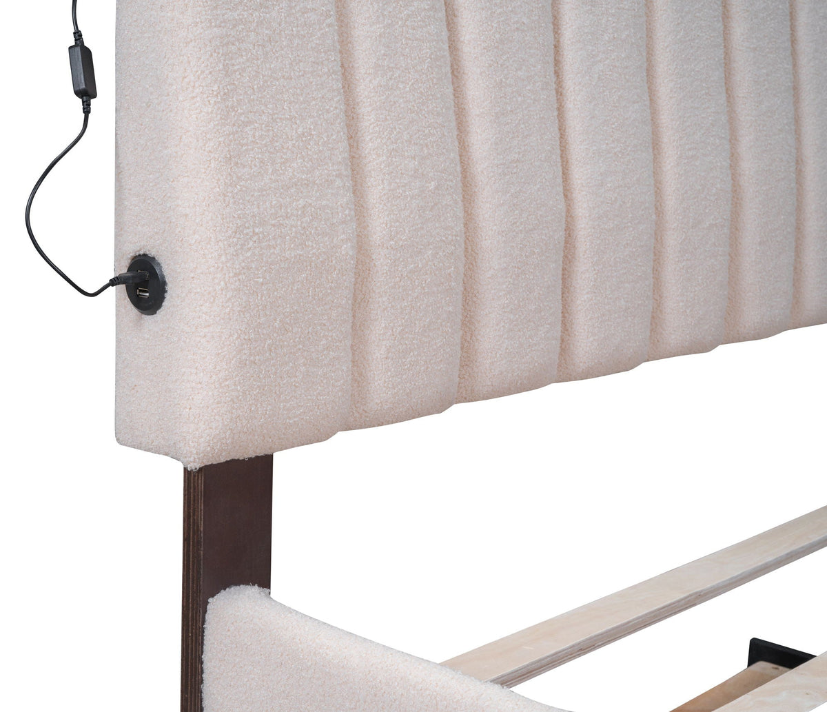 Upholstered Platform Bed With Trundle