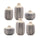 Mini-Terra-Cotta-Bud-Vase-with-Navy-Criss-Cross-Pattern-(Set-of-6)-Vases
