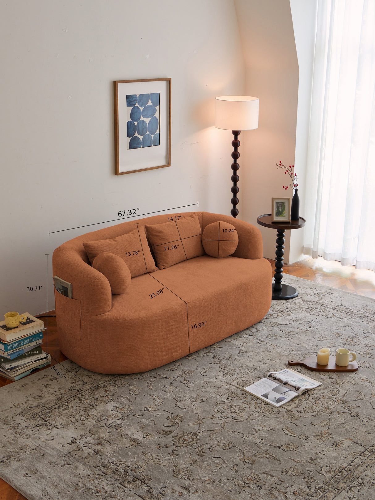 Sofa-in-a-Box, Memory Foam 2-Seater Couch