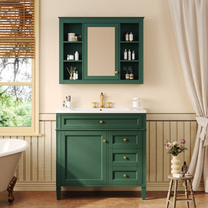 Bathroom Vanity With Top Sink, Storage Cabinet With Mirror
