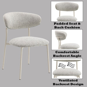 Kalam - Side Chair (Set of 2) - Gray Fabric & Beige