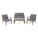 Avacyn - Outdoor Acacia Wood 4 Seater Chat Set With Cushions