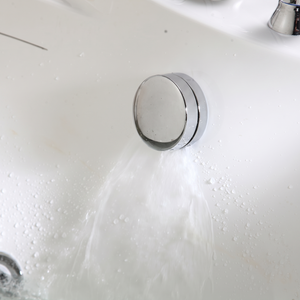 59" Corner Whirlpool Bathtub for 2-Person