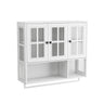 3 Door Wall Cabinet With Glass Door And Towel Bar