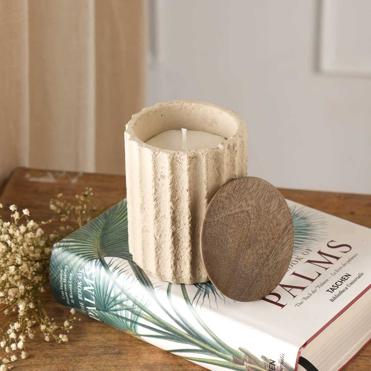 Jar-Candle--Ecomix-Wax-Fill-With-Wooden-Lid-Vanilla-Lavender,-6oz-