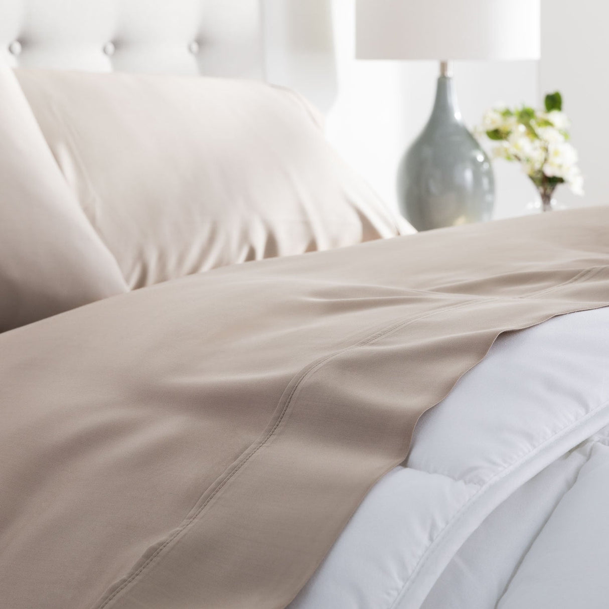 Brookside Tencel Sheet Set - Split King - Sandstone