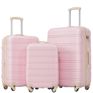 3 Piece Luggage Set Hardside Spinner Suitcase with TSA Lock