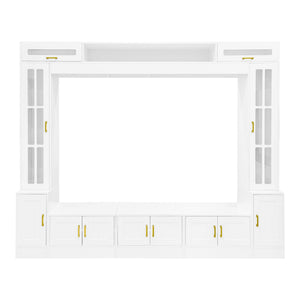 Wall Unit Entertainment Center With Bookshelves For TVs Up To 80"