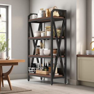 56.30'' Bakers Rack with 4-Level Storage Shelves