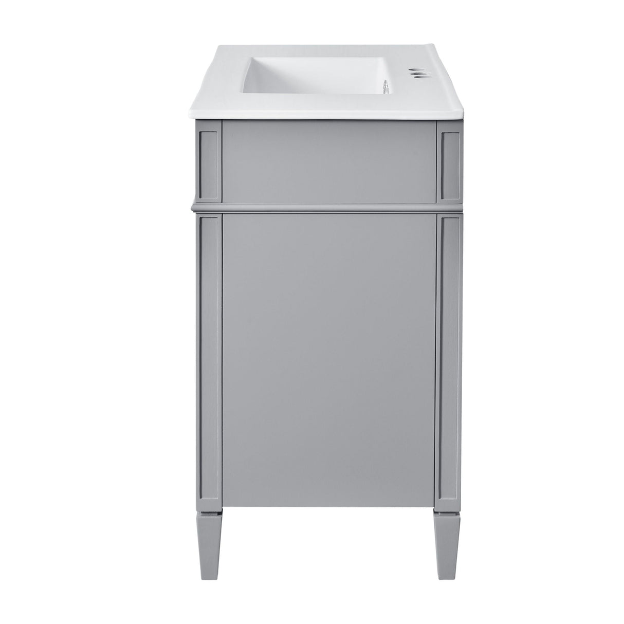 Bathroom Vanity With Mirror Cabinet, Single Sink With 2 Soft Closing Doors And 4 Drawers