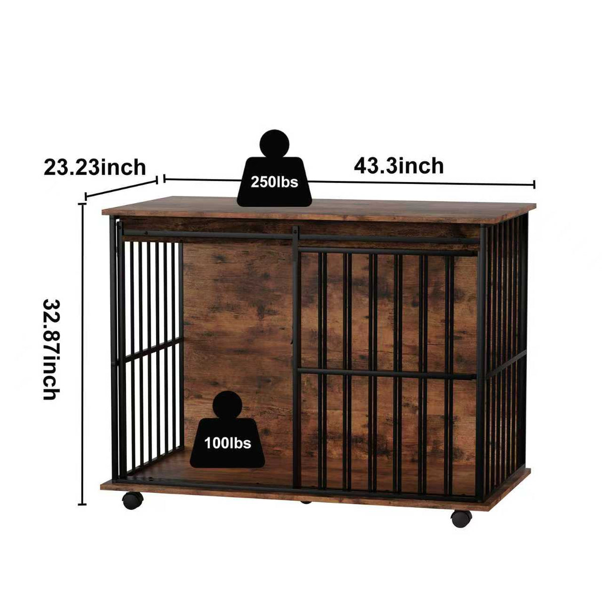 Large Wooden Dog Crate Furniture