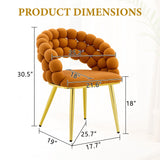 Puffy Bubble Ball Chain Chairs for Dining Room (Set of 2)