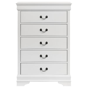 Louis Philippe 5-drawer Bedroom Chest White