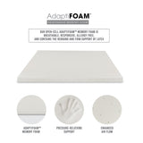 3-inch adaptifoam responsive memory foam mattress topper
