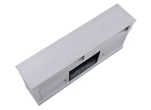 Terra - TV Stand Console With Fireplace - White Walnut