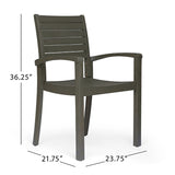 Outdoor Dining Chair, Stacking Design For Patio