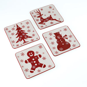 Winterfest 8-Inch Salad Plates | Dessert Plates Set of 4pcs