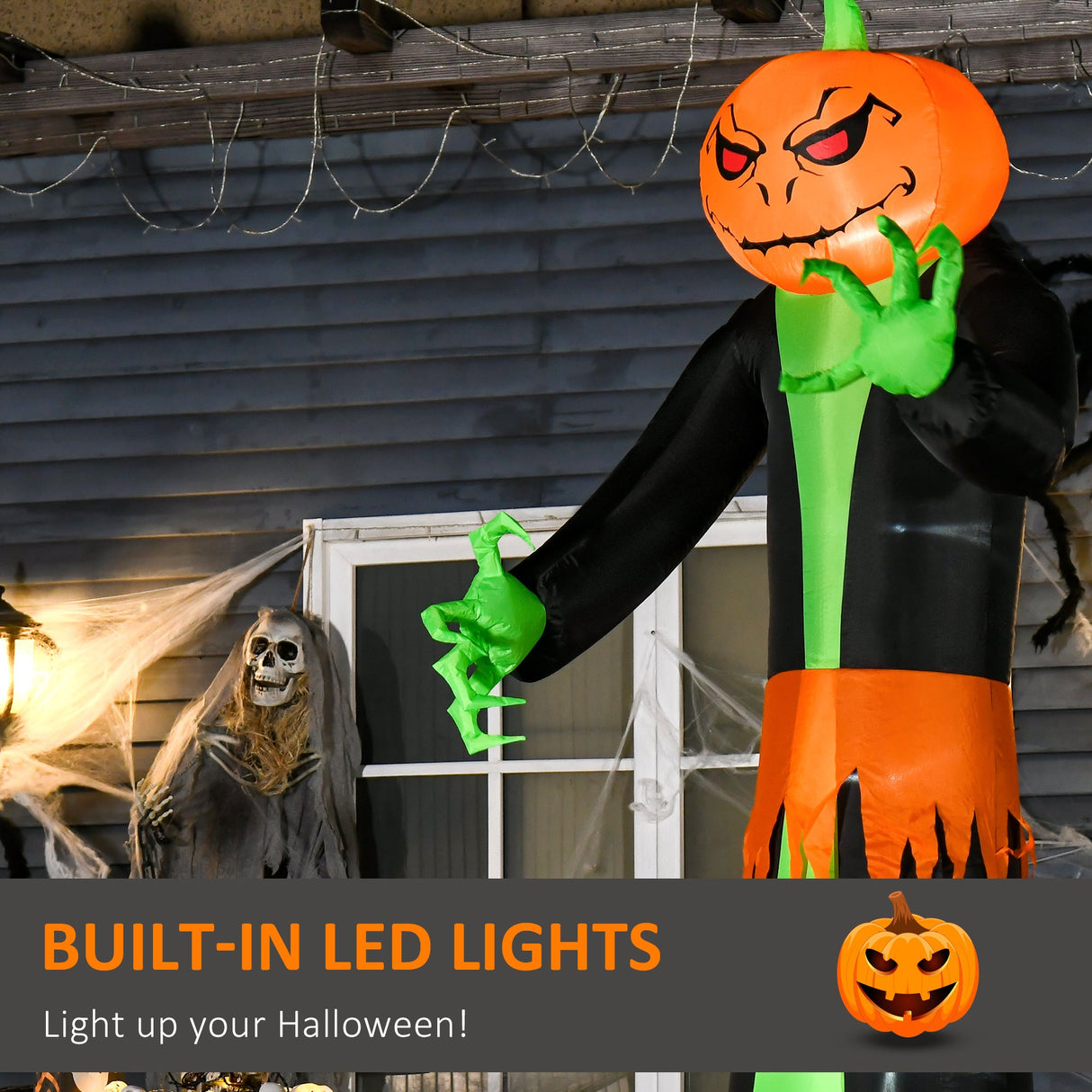 Halloween Inflatable Outdoor Decorations Pumpkin Head Ghost