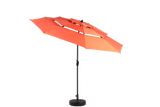 Aluminium 10ft 3-Tier Auto-Tilt Outdoor Patio Umbrella - Orange