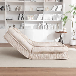 Upholstered Human Dog Bed And Pets, Bean Bag Floor Sofa With Massage Pillow, 5 Adjustable Positions & 2 Soft Pillows