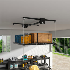 Overhead Garage Storage Rack 4x4 FT for High Ceilings
