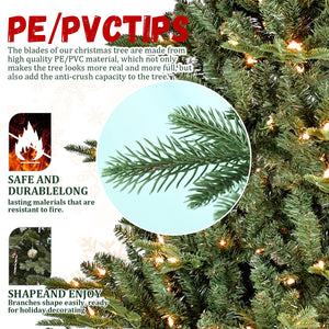 7.5FT Full-Shape Christmas Tree with 850 UL Lights