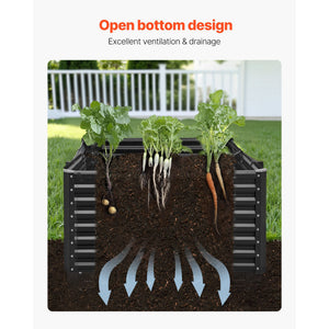 Metal Raised Garden Bed - 8 x 4 x 2 ft Outdoor Planter