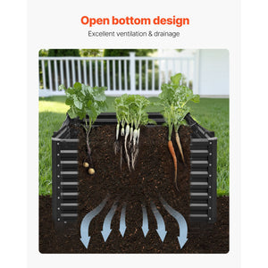 Metal Raised Garden Bed - 8 x 4 x 2 ft Outdoor Planter
