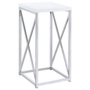 Accent Table With Accents - Glossy White