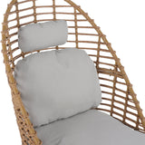 Ellis Outdoor Wicker High-Back Swivel Lounge Chair