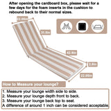 2pcs set outdoor lounge chair cushion replacement patio funiture seat cushion chaise lounge cushion