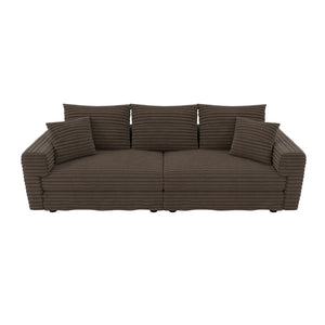 4 Seat Sofa, Modern Comfy Upholstered Sofa Cloud Couch, Deep Seat Couches With Soft Pillows