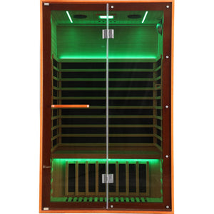 Double Sauna Room With Carbon Heating Plates - American White Oak