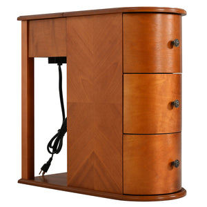 Modern End Table with Hidden Cup Holder Drawer