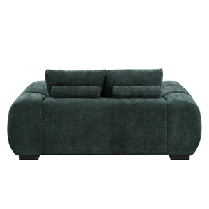 Ferrand Green Chenille Loveseat