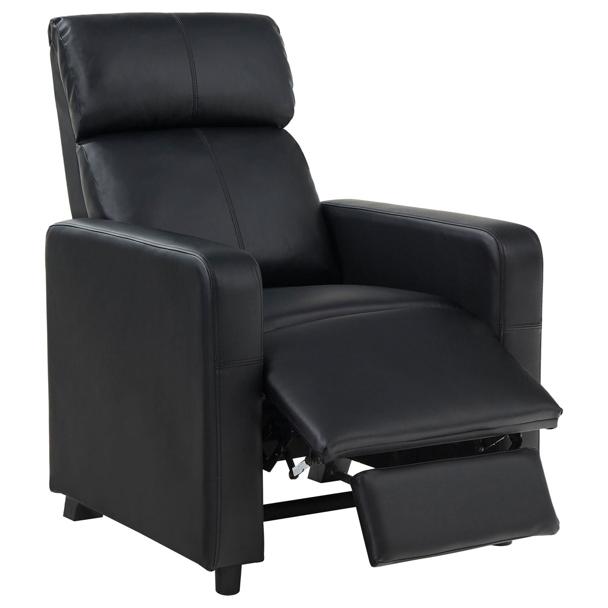 Warren - 5 Seater Home Theater With 4 Wedge Consoles Recliners And Storage Consoles - Black