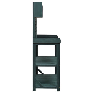 TOPMAX 65' Large Wooden Farmhouse Rustic Outdoor Potting Bench Table