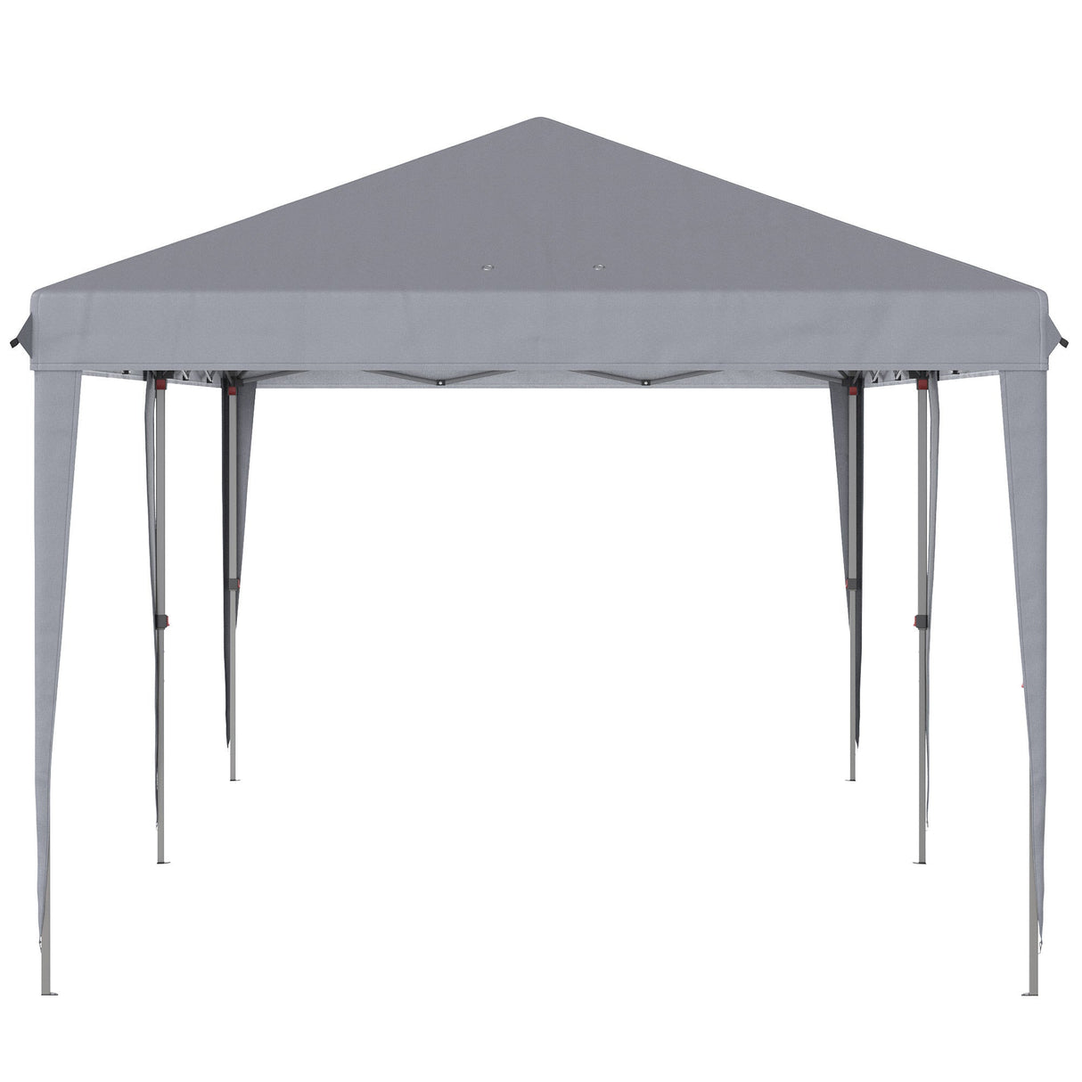 Outsunny 10' x 20' Pop Up Canopy Tent Heavy Duty Steel Frame Gray