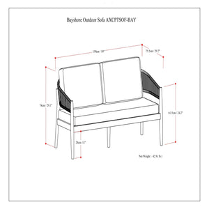 Bayshore - Outdoor Sofa - Natural