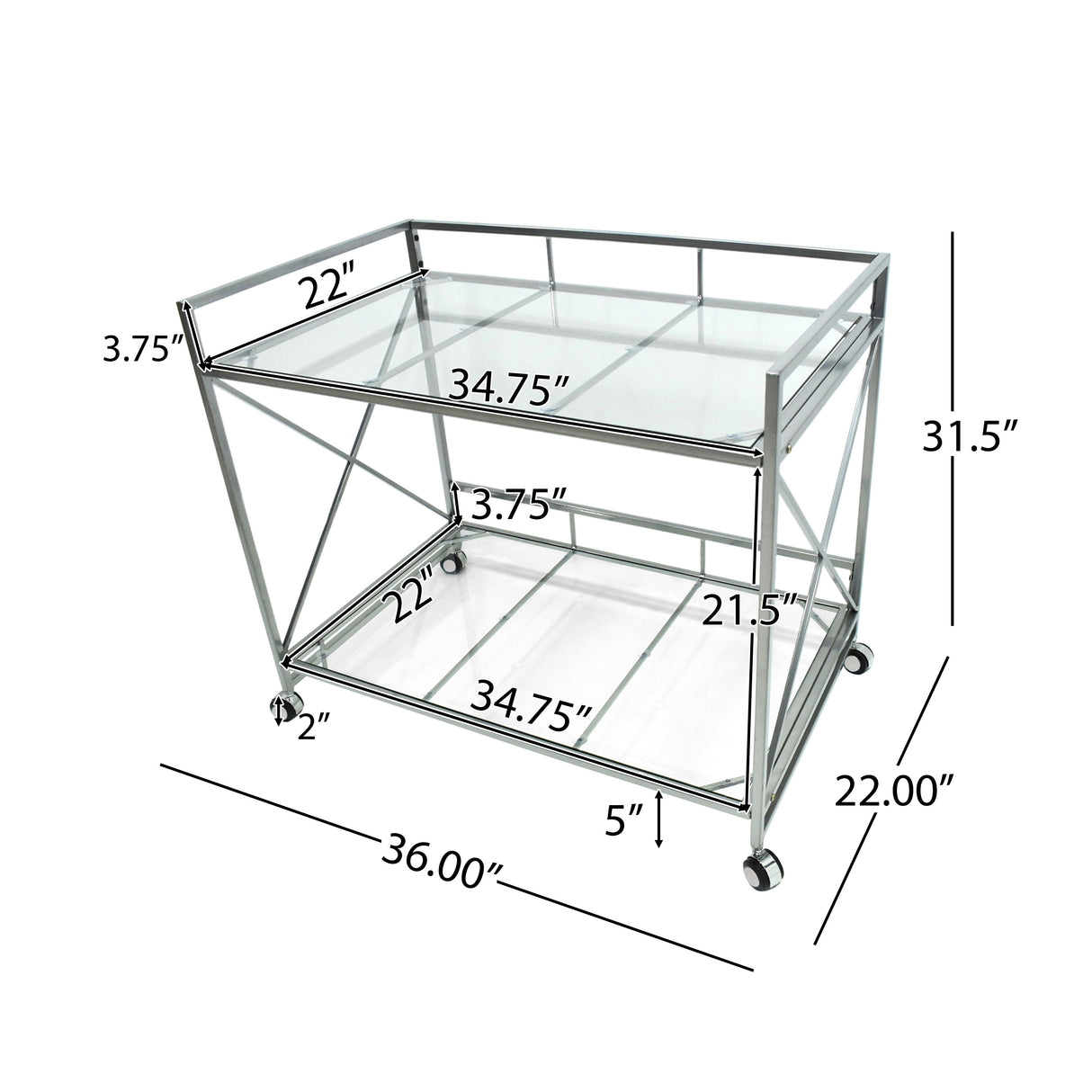 Amber bar cart