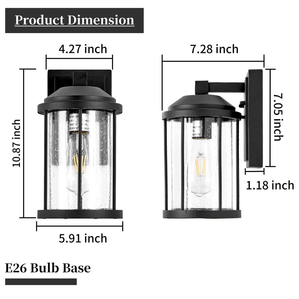 Outdoor Wall Sconces 2 Pack