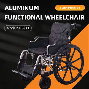 Lightweight Foldable Transport Wheelchair with Double X Force Support - Pearl Silver or Gray