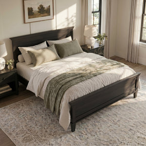Mid-Century Modern Wood Platform Bed