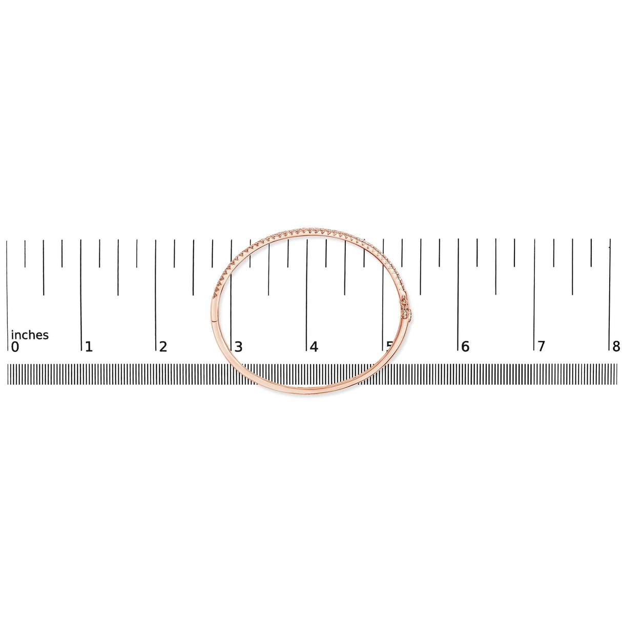 14K Gold 1.00 Cttw Half Eternity Diamond Bangle Bracelet (G-H Color, SI2-I1 Clarity) - 7" Inches