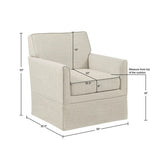 Upholstered Accent Chair with Skirted Base and Wood Frame